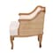 Bali & Pari Sylvestra Traditional Beige Fabric and Honey Oak Finished Wood Low Seat Accent Chair 238-13387-ZORO - alternate 4